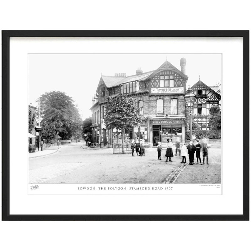 Bowdon, The Polygon, Stamford Road 1907 by Francis Frith - Single Picture Frame Print, 28cm H x 36cm W x 2.3cm D