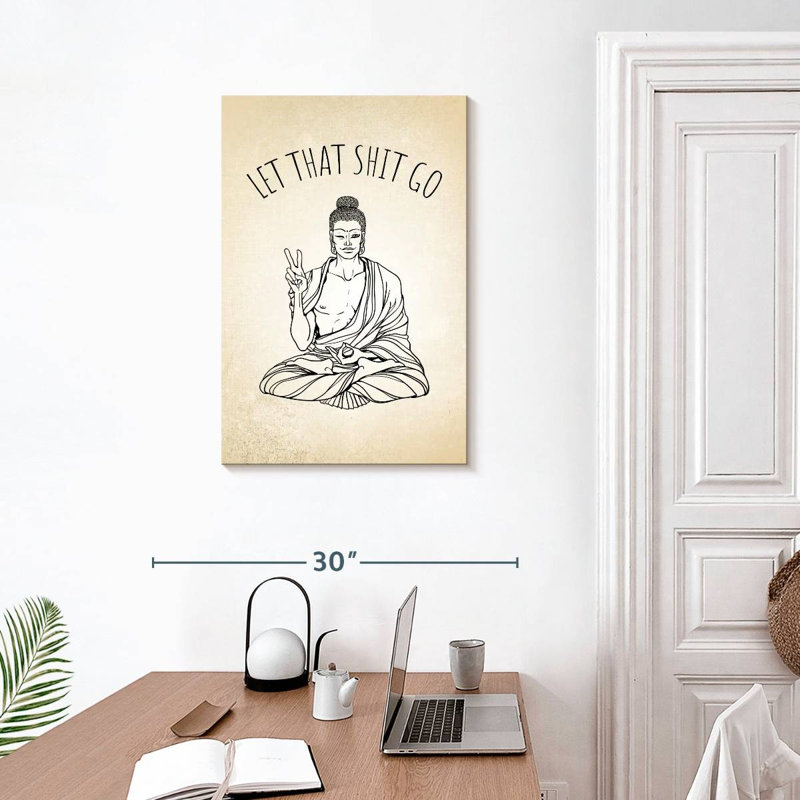 Kemble Modern Buddha Canvas Print, 30" W x 20" H