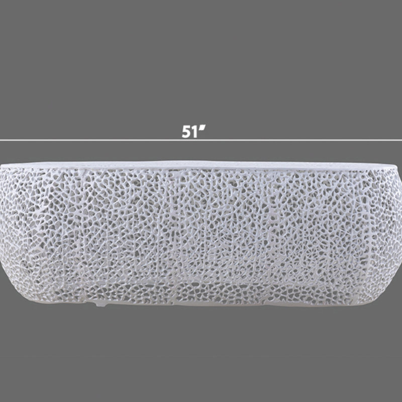 Table basse ovale, moderne et contemporaine, Blanc