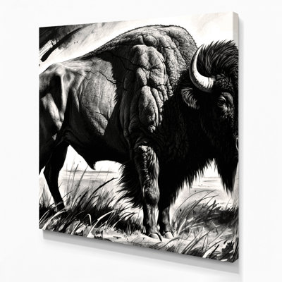 Faune, bison américain, art mural sur toile