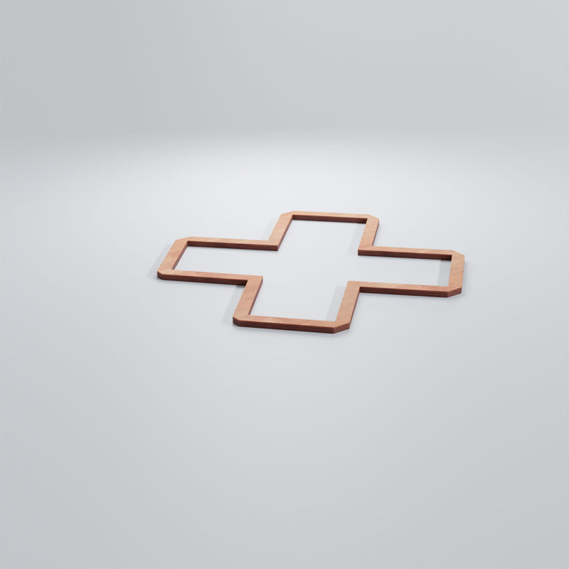 Panneaux muraux décoratifs en bois Fowler, Cerise, H 7 3/8 po x l 7 3/8 po x P 1/4 po