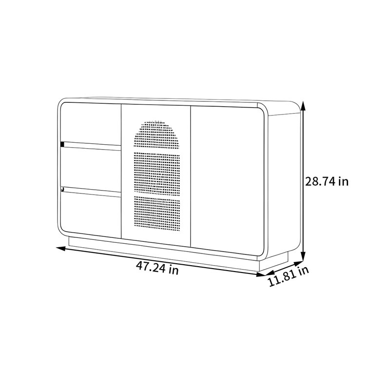 Cream style storage sideboard cabinet