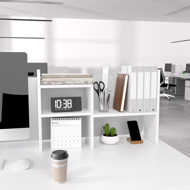 Support de rangement de bureau Cadeaux d'anniversaire - Jouet - Décoration intérieure | - Présentoir rotatif de style libre - Tablette de support naturel véritable (blanc)