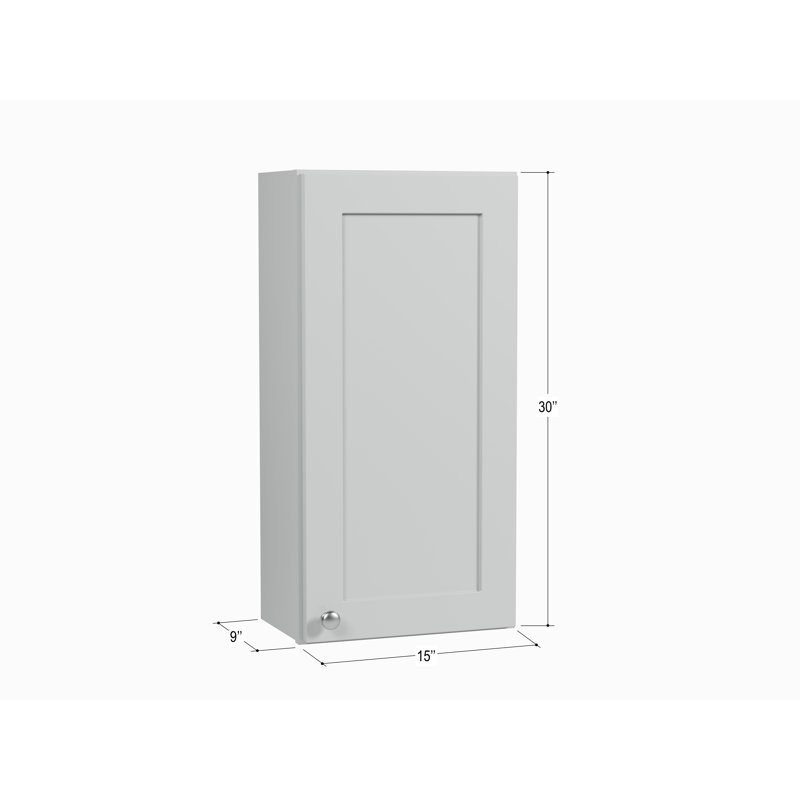 Disar 15" Bathroom Wall Cabinet Right, Gray