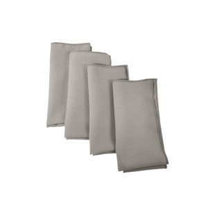 Choice 20 x 20 White 100% Spun Polyester Hemmed Cloth Napkins - 12/Pack