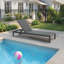 Chaise longue, ensemble de 2 chaises de piscine, chaise longue de bronzage avec dossier inclinable à 4 positions, siège en filet respirant-79441838