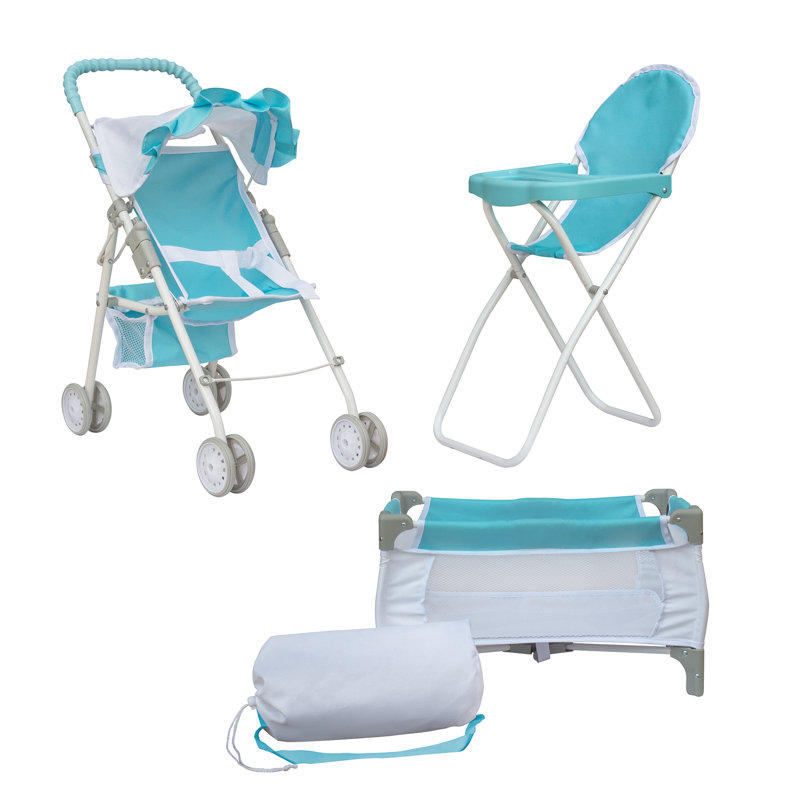 3 in 1 Doll Nursery Set, Blue