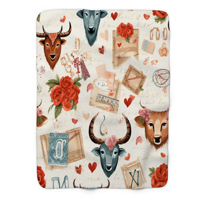 Affectionate Cow - 1 Piece Premium Sherpa Blanket WB_FL_100624_0181