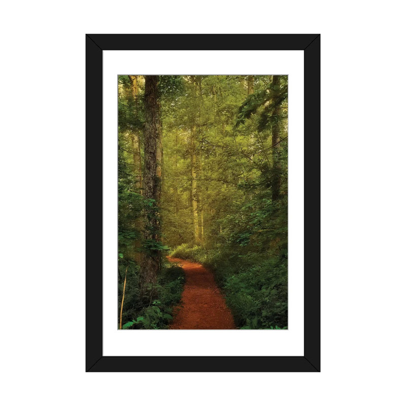 « conte path », reproduction de photo sur toile, H 24 po x l 16 po x P 1 po, Papier d'art encadré noir, Blanc