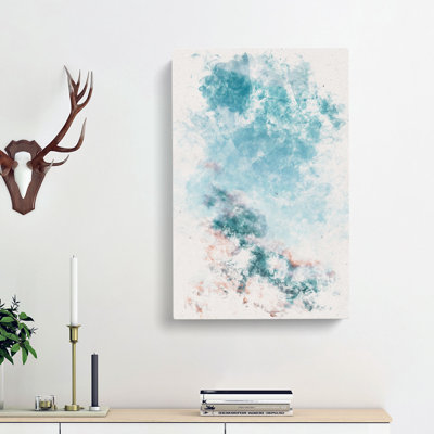 Peach Kissed Clouds - Wrapped Canvas