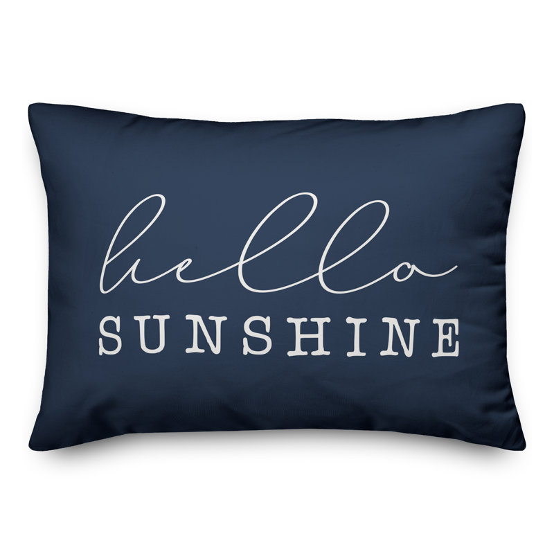 Outdoor Reversible Throw Pillow, Navy