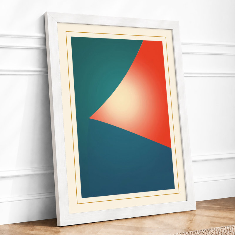 Light Geometric - Framed Print, A3 - 42.0 x 29.7 cm, White