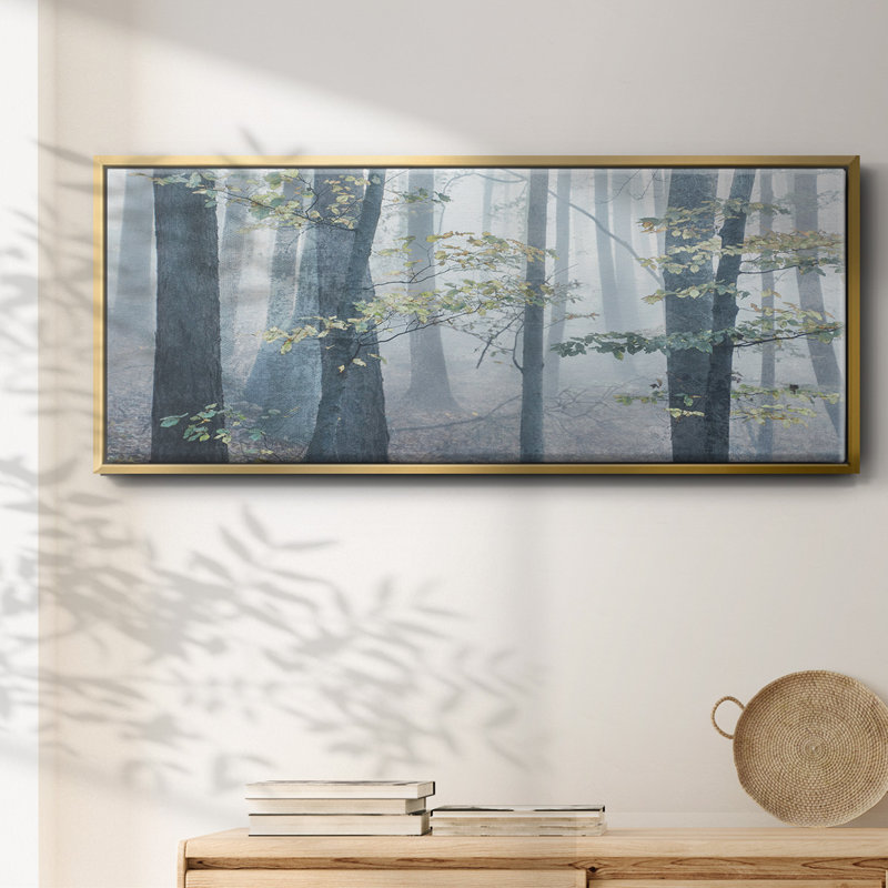 Chalky Misty- Framed Canvas, 12" H x 30" W