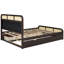 Grand lit plateforme avec lit gigogne et rangement