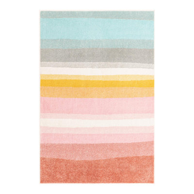 Striped Machine Woven Polypropylene Plastic Rug