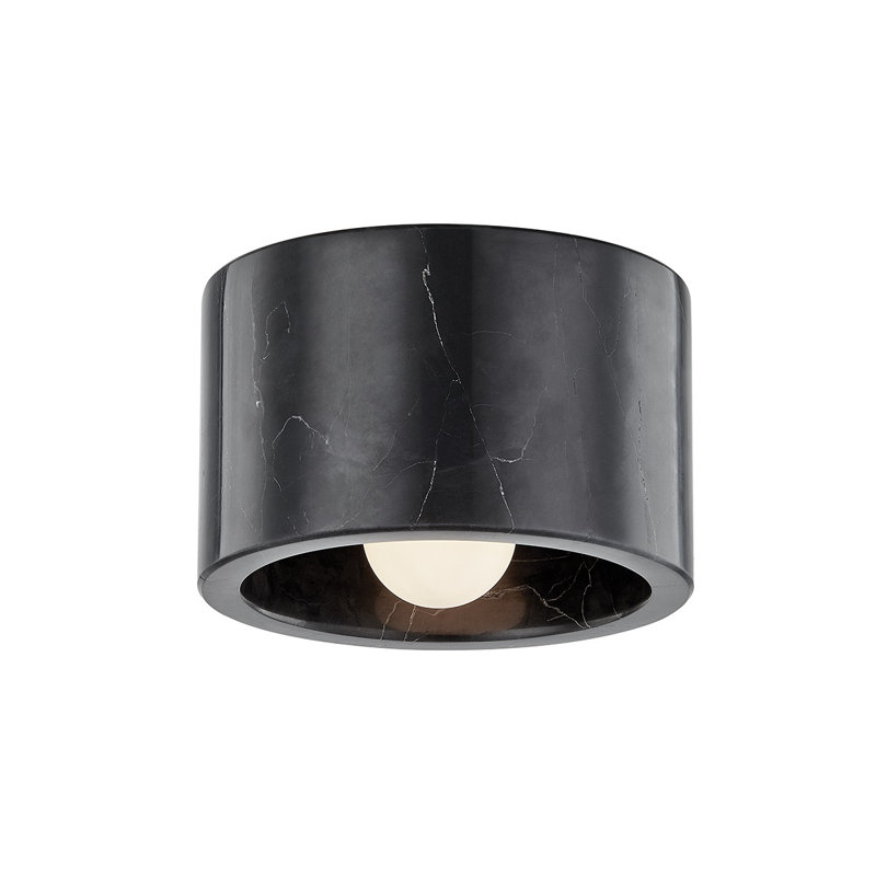 Loris 1 Light Flush Mount, Black Marble