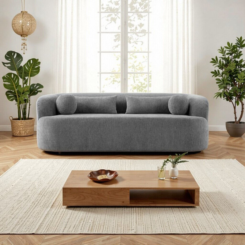 Canapé 86 po Chenille Boneless, Gris