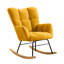 Chaise berçante en tissu Teddy pour la détente et les loisirs