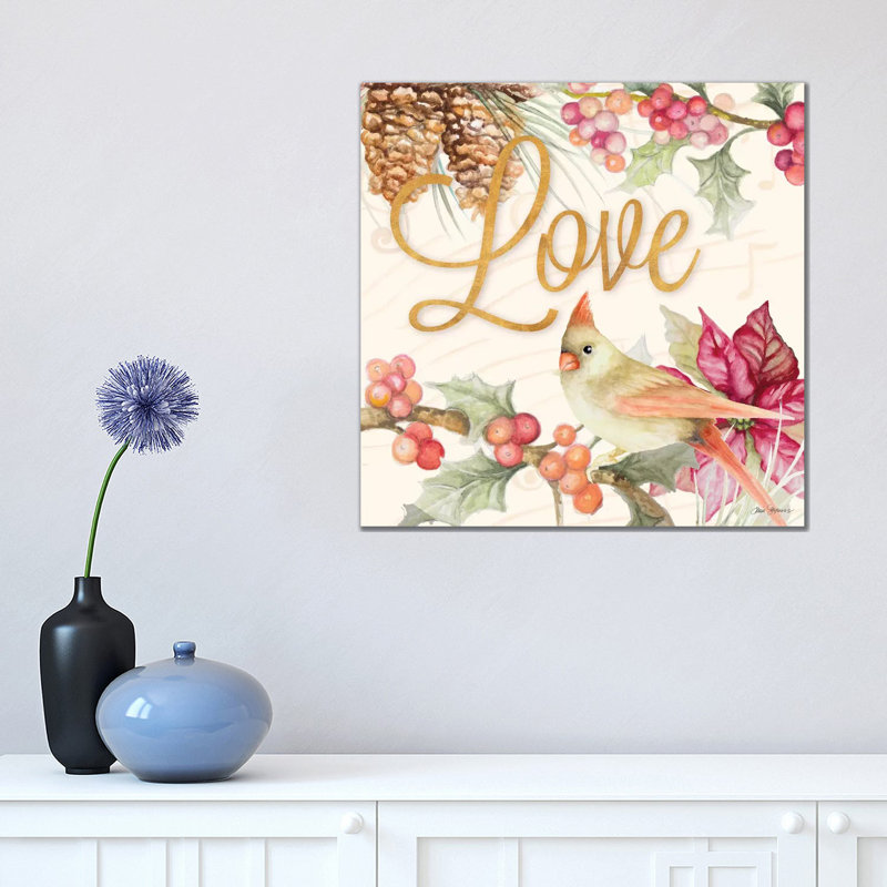 Christmas Cardinal IV 1 Piece Wrapped Canvas Wall Art, 45.72 cm H x 45.72 cm W x 1.91 cm D