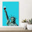 Statue Of Liberty Cheers Colorful Modern Surreal City Wall Art Print by Artem Pozdniakov - Wrapped Canvas Print-903940420