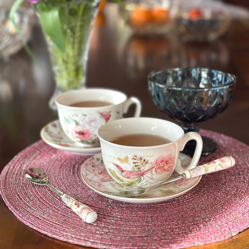 Birds In Rose Garden Coffee Spoon