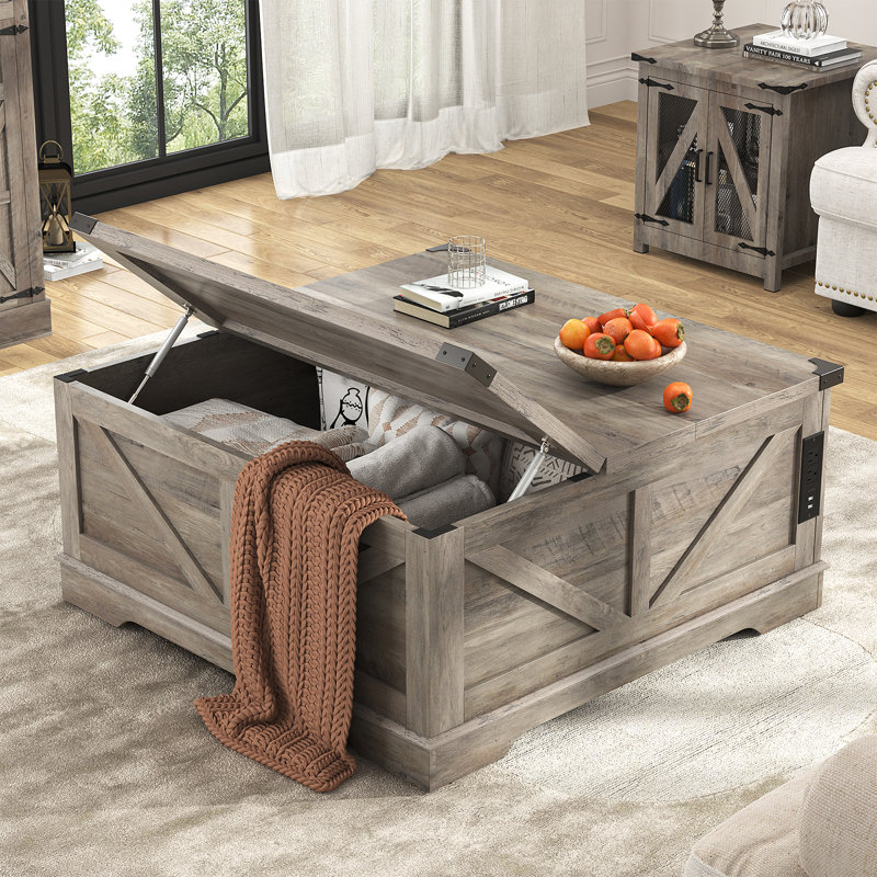 Vardell 40" Coffee Table, Gray, Gray