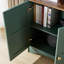 Buffet arqué autoportant avec applique décorative, en MDF anti-rayures, tablettes ajustables, sangle anti-basculement, bibliothèque à vin pour salon et salle à manger-719557293