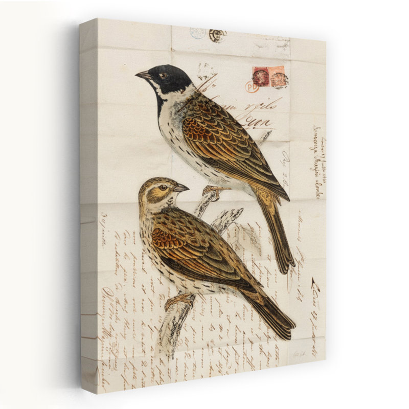 Oiseau rétro à tête noire, H 24 po x l 16 po
