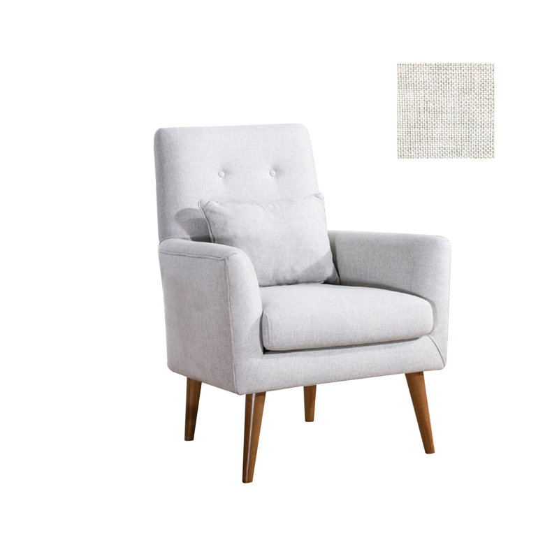 Sumler Upholstered Armchair, White