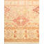 Tapis orange en laine noué à la main de conception unique 2 pi 7 po x 4 pi 1 po Ohlone