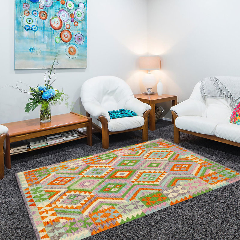 Kelveonta Wool Geometric Rug