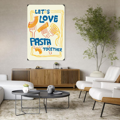 «Love Pasta Together», art mural rétro