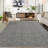 Washable Rugs 10x13 Modern Area Rugs for Living Room Non Slip Solid Color Textured Rug Stain Resistant Minimalist Carpet for Dining Room Nursery Grey-322864549-322864571
