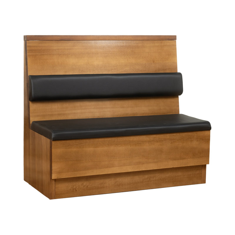 Cabine en bois massif 48 ", Bois jaune clair, Noir