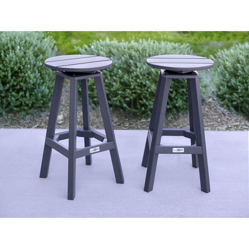 Tabouret d'extérieur LuXeo Mason (ensemble de 2), Gris