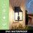 2-Light 20 In. Black Large Outdoor Wall Light Fixture, Waterproof Wall Lantern Sconce Farmhouse Hardwired Wall Mounted Front Door Porch Light (Set of 2)