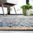 Arria Hand Woven Cotton Denim/0.4 Jute Rug in Natural/Blue-82593348