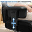 Black Executive Office Chair with Reclining Backrest Footrest and Adjustable Armrests