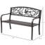 Banc en acier coulé 50 "avec motif animal pour cour