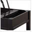 Table basse noire avec plateau relevable