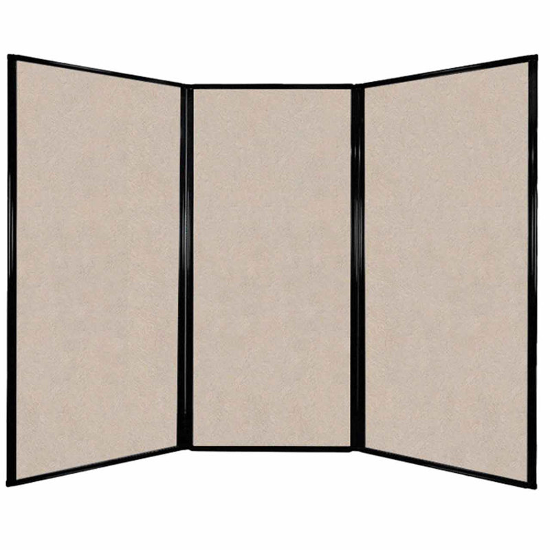 Séparateur de pièce 3 panneaux, Beige, H 70 po x l 90 po x P 2 po