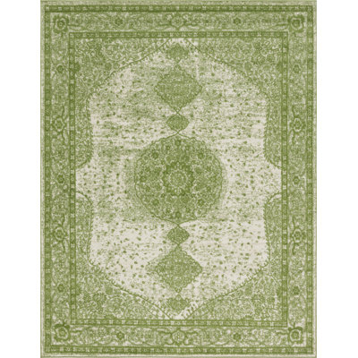 Tapis vert de style oriental