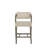 Cardone Wood Finish Chair - Aged Gray Finish Frame, Ivory Linen Fabric-2003894805