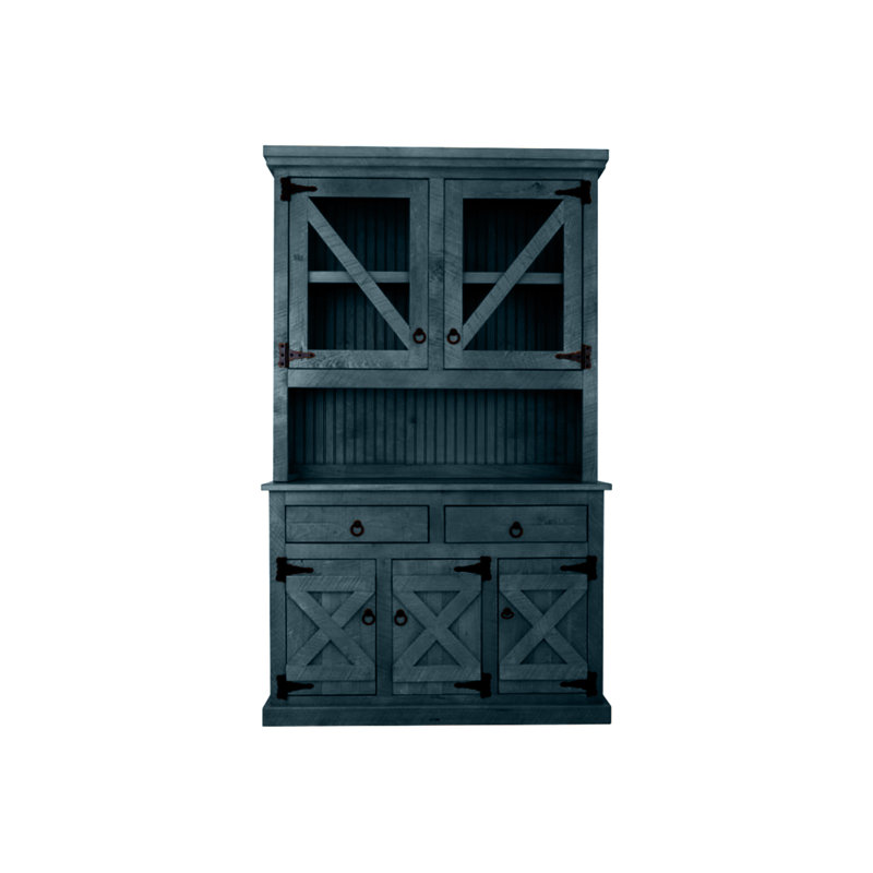 Soud Sideboard with Bar Hutch, Smokey Blue