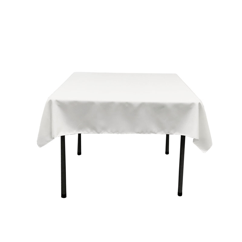 Wayfair Basics® Fisher Solid Colour Square Tablecloth, White, 58" Square