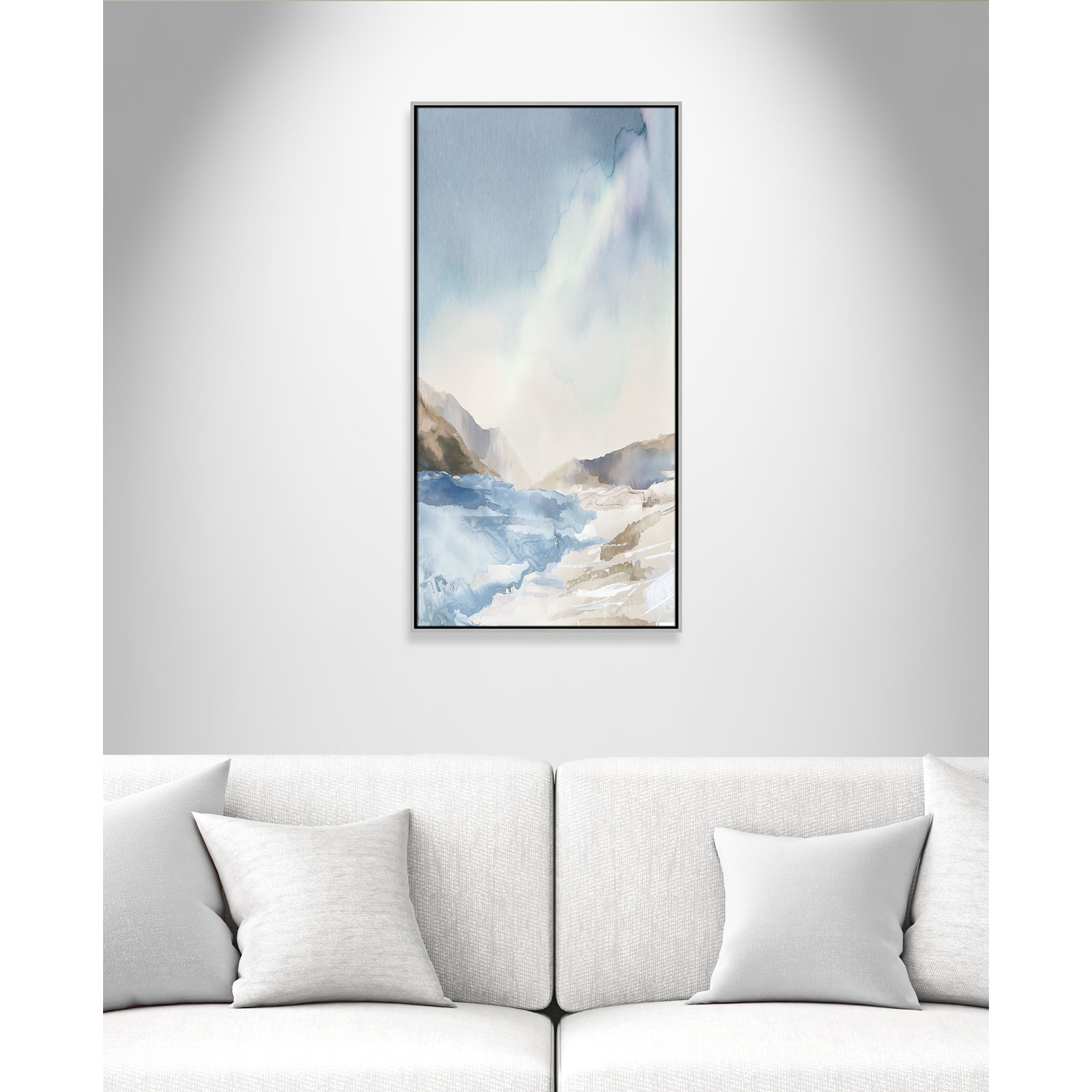 Coralie "Mystic Shores" Print, 49.5" H x 25.5" W, Silver