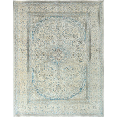 High-Quality Hand-Knotted Ivory Area Rug