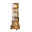 Bibliothèque à 6 niveaux avec roulettes et tiroir, couleur bois