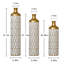 Ensemble de 3 grands vases en métal