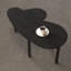 Table basse rotative avec pieds en bois d'hévéa massif-980055606